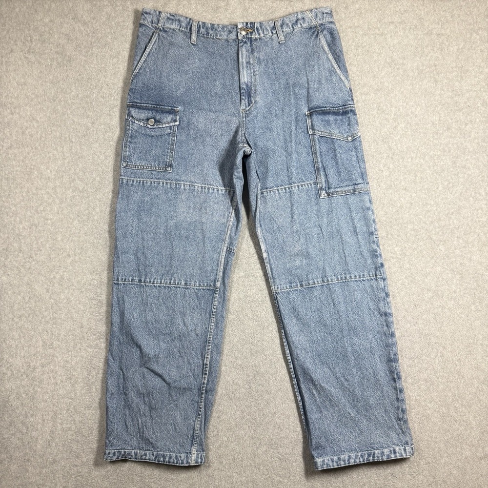 Rag & Bone MIRAMAR Nora Cargo Sweatpant Jeans Womens 31 Faux Jeans French Terry